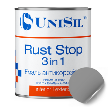 Эмаль Rust Stop 3в1 Unisil серая 2.5 л