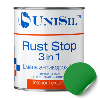 Эмаль Rust Stop 3в1 Unisil зеленая 2.5 л