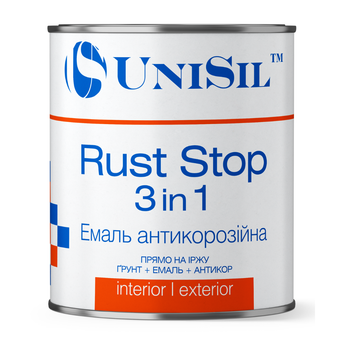 Эмаль Rust Stop 3в1 Unisil белая 0.75 л