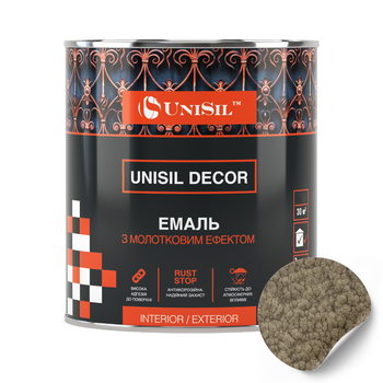 Эмаль Unisil Decor с молотковым эффектом Unisil бронза 2.5 л