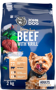 Сухий корм для собак John Dog Berry Line міні породи Яловичина з кроликом 2 кг (5903769001545)