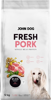 Сухий корм для собак John Dog Fresh Adult монобілкова Свинина L 12 кг (5903769014569)