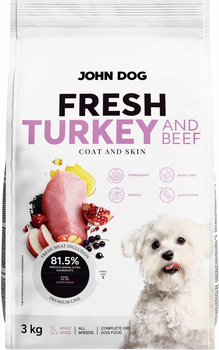 Сухий корм для собак John Dog Fresh Adult Індичка і свинина S 3 кг (5903769014491)