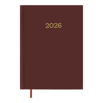 Щоденник датований 2026 BUROMAX А5 MONOCHROME 2160-13 бордовий (друкована обкл.) /BM.2160-13/