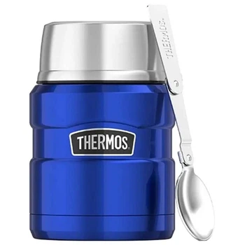 Харчовий термоконтейнер Thermos 470 з ложкою Light blue