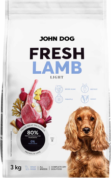 Сухий корм для собак John Dog Fresh Adult Ягнятина M 3 кг (5903769014477)