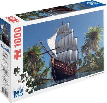 Пазл Парусник на восходе солнца 1000 элементов Puzzleville (4820266221416/4820266222703)