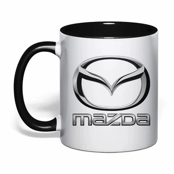 Чашка с печатью "Mazda" (цвет чёрный) (32561)