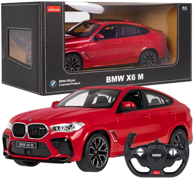 Samochód zdalnie sterowany Rastar BMW X6 M Czerwony (5903864956122)