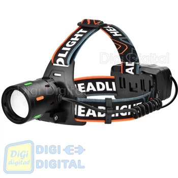 Фонарь налобный BL-T207-TG, 2x18650, 1 режим, ЗУ Type-C, zoom NIGHT VISION FLUORESCENCE
