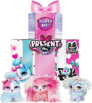 Набір плюшевих собачок Present Pets Minis Fluffy BFFs 3-Pack of 3-inch Plush 3 шт