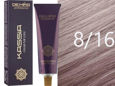 Крем-краска для волос 8/16 Светло-русый пепельно-фиолетовый Demira Cream Hair Color Kassia 90 мл