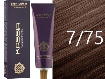 Крем-краска для волос 7/75 русый коричнево-красный Demira Cream Hair Color Kassia 90 мл