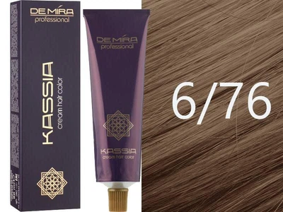 Крем-краска для волос 6/76 темно-русый коричнево-фиолетовый Demira Cream Hair Color Kassia 90 мл