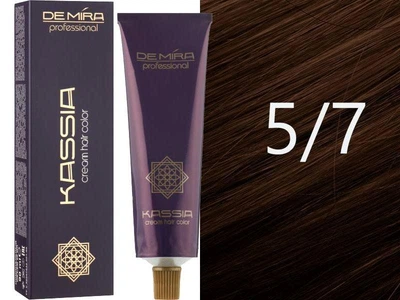 Крем-краска для волос 5/7 Светлый коричневый шатен Demira Cream Hair Color Kassia 90 мл