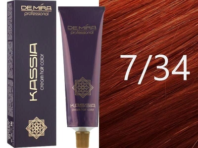 Крем-краска для волос 7/34 русый золотисто-медный Demira Cream Hair Color Kassia 90 мл