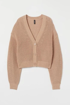 Жіночий кардиган H&M 209345-4 L(175/104) бежевий (2093450005)
