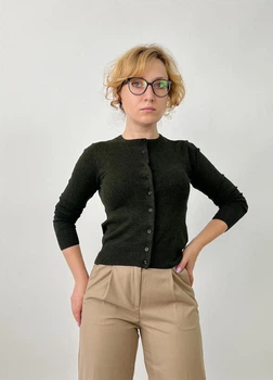 Жіночий кардиган H&M 708070-3 XS/P(150/80) зелений (2000004875312)