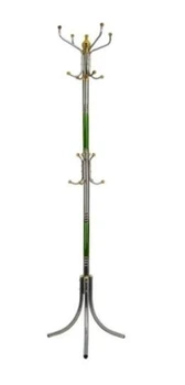 Напольная вешалка для одежды Coat Rack (тренога), 16 крючков, металлическая Зеленая