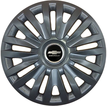 Автомобильные колпаки на колеса CHEVROLET R15 №313 SJS черные комплект 4шт TR030604