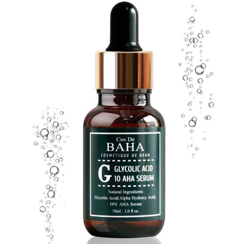 Сыворотка для проблемной кожи лица c гликолевой кислотой Cos De Baha Glycolic Acid 10 AHA Serum 30 ml