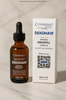 Лосьйон для росту волосся Charismo DEKOHAIR DEKOPILL 60ml інноваційний лосьйон проти випадіння волосся, для відновлення густоти та зміцнення волосся