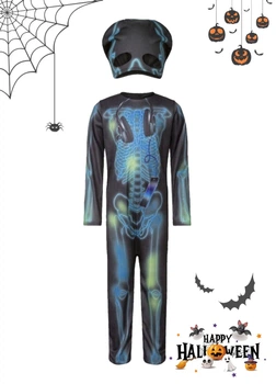 Костюм маскарадный скелет для мальчика на Хэллоуин Lidl Halloween 122-128, 6-8 лет (11832)