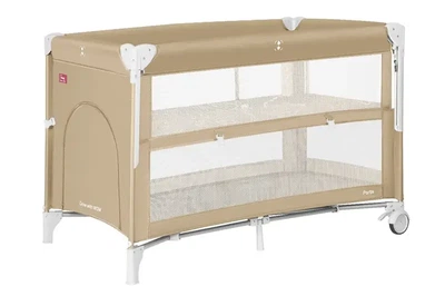 Детский манеж кровать Carrello Porta Sand Beige с двойным дном