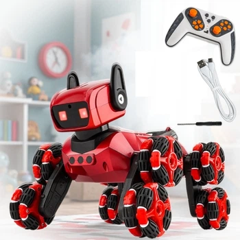 Интерактивный робот собака 8-wheel Mechanical Dog NO.1028 с пультом д/у (042x)