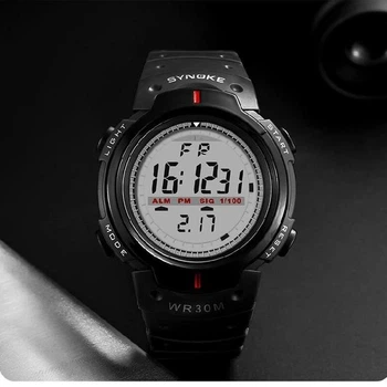 Годинник спортивний чоловічий Synoke Digital WR30M чорний