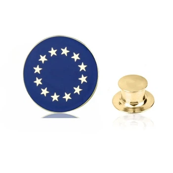 Значок (пин) BROCHE брошь бижутерия Флаг Евросоюза синий BRGV114381
