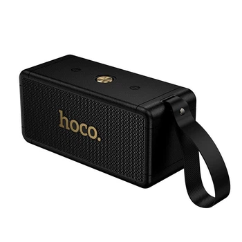 Компактна портативна колонка Hoco HT1 Max бездротова Bluetooth акустика з вологозахистом IPX4 та довготривалою роботою|20Wx2, BT5.4, USB/AUX/FM/TWS, 4000mAh, 15h| Чорний