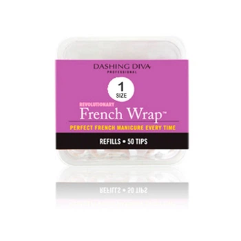 Типсы для френча Dashing Diva French Wrap White 1 размер 50 шт (096100081292)