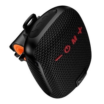 Портативная беспроводная Bluetooth колонка HOCO HC35 Fun компактная акустика со встроенным держателем и влагозащитой IPX4 |5W, BT5.4, USB/AUX/FM/TWS, 2h, 500mAh| Черный