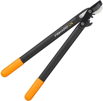 Плоскостной сучкорез Fiskars PowerGear™ Hook Head Bypass Lopper M (L74) надёжный инструмент для обрезки веток до 38 мм