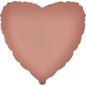 Фольгированный шар Flexmetal 18" (45 см) Сердце сатин Винтажная Роза | Matte Vintage Rose