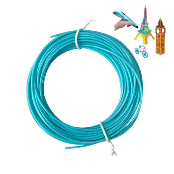 Запаска для 3D ручки 3D Pen, пластик для рисования, 10 м, PLA пластик голубой
