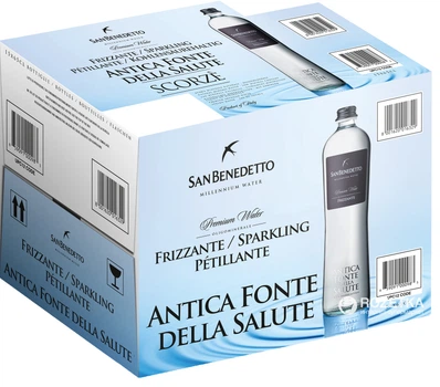 Упаковка минеральной газированной воды San Benedetto AFS 0.65 л х 15 бутылок (8001620015329)