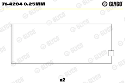 Вкладиші шатунні 0.25 Glyco (714284025MM)