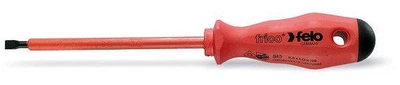 Викрутка Felo SL 4,0х0,8х100х80 мм; високовольтна 1000V FRICO; CrMoV сталь; 2-компонентна ручка. (51304090)