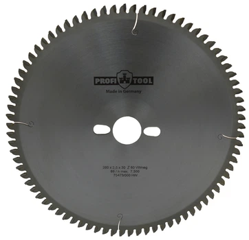 Диск пильный PROFITOOL - 260х2,5х1,8х30 мм Z=80, Wneg (ATBneg) (2126005)