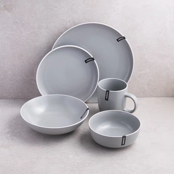 Столовий сервіз Ardesto Cremona Dusty grey 30 предметів 6 персон (AR29GRC)