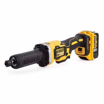 Прямошлифовальна машина безщіткова, DeWALT, 18 В XR Li-lon, 10000-25000 об/хв, цанга 6 мм, вага 1.2 кг, 2 акумулятора, ЗУ