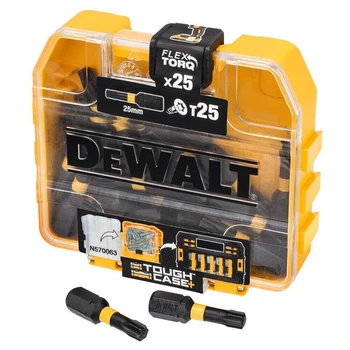 Набір біт DeWALT "EXTREME FLEXTORQ", Torx, T25, L= 25 мм, 25 шт, кейс системи TOUGH CASE (DT70558T)