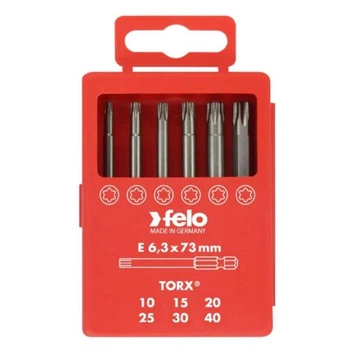 Набор бит Felo 73 мм Torx 10 / Torx 15 / Torx 20 / Torx 25 / Torx 30 / Torx 40, 6 шт. (03691716)