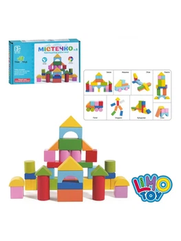 Деревянный конструктор Limo Toy MD 1383 Городок №5 32 дет (1129)