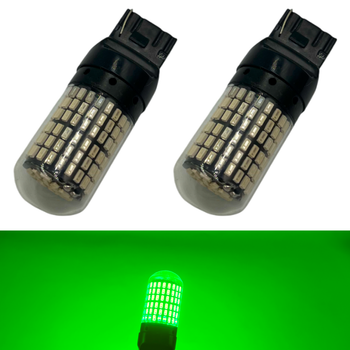 Светодиодная лампа T20 W21W 144 SMD 12V зеленого цвета для красных поворотов (2шт)