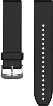 Pasek Garmin QuickFit Silicone Band 22mm Black/Silver (753759172848)