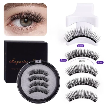 Ресницы магнитные на 4 магнитах Magnetic Lashes KS-01/4 + аппликатор белый