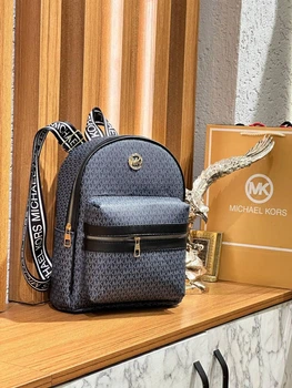 Рюкзак с принтом Michael Kors унисекс черный (r018)